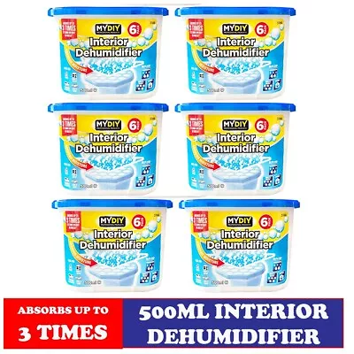 6 X Dehumidifier Interior Damp Trap Mould Moisture Mildew Remover Caravan Home • £8.95