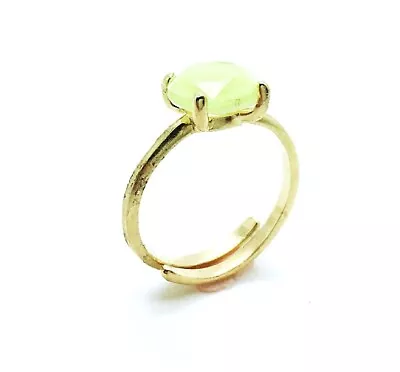 Mariana Ring Round Yellow Swarovski Crystal Bahamas Caribbean Life Coll. • $53