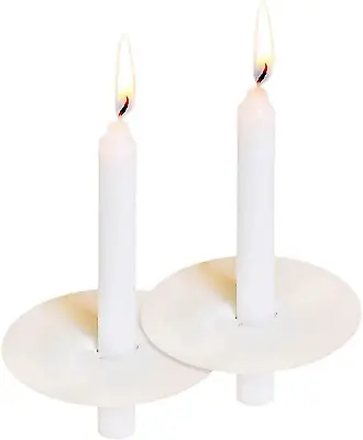 200 Church Candles With Drip Protectors - No Smoke Vigil Candles Memorial Candl • $48.99
