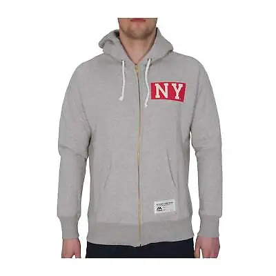 Majestic Athletic Mens Hoody Grey MLB New York Yankees Hoodie Casual Fashion • £12.90