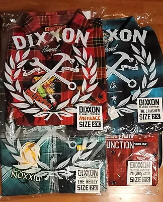 🔥Dixxon Flannel 6 SHIRT LOT Mens 2XL New In Bag!🔥 • $255