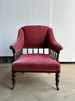 An Edwardian Spindle Back Armchair C.1900 • £110