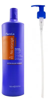 £12.95 • Buy Fanola  NO ORANGE  SHAMPOO Extra Blue Pigment +Pump 1000ml