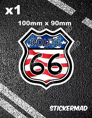 X1 ROUTE 66 Stickers V8 American Highway Pontiac Mustang Corvette Muscle Car • £2.16