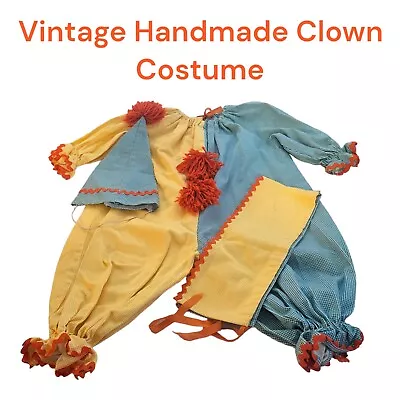 Vintage Handmade Child's Clown Costume • $55.99