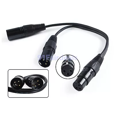3-Pin XLR Female Jack To Dual 2 Male Plug Y Spiter Splitter Cable 16 AWG • $7.98
