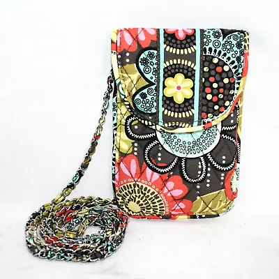 VERA BRADLEY Mini Cell Phone Crossbody Perfect Petals Quilted Cotton Chain Strap • $24