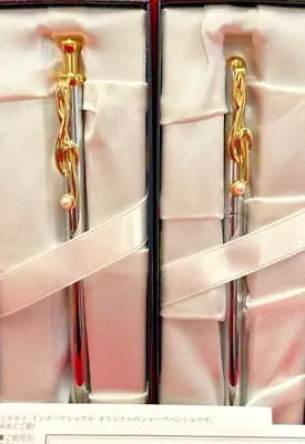 Mikimoto Ballpoint Pen & Mechanical Pencil Set Musical Note Treble Clef Pearls • $137.50