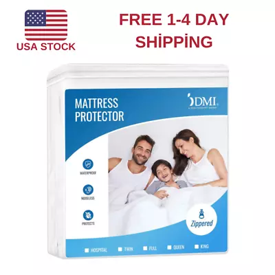 Mattress Waterproof Protector Dmi Cover Bed Pad And Sheet Zippered Encased Fit • $13.79