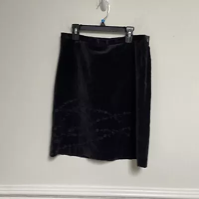 J Crew Velvet Embroidery Skirt Brown Size 6 • $13.70