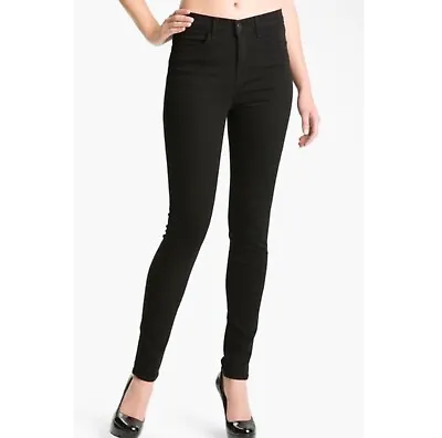 J Brand Womens Pants Black Maria High Rise Skinny Jeans In Hewson Wash Size 27 • $20