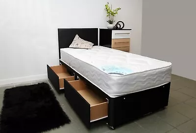 Brand New Single Divan Bed! Storage Base Colour Headboard Optional! • £139.99