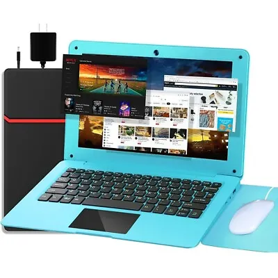 Laptop Computer 10.1'' Quad Core Powered By Android 12.0 Netbook WiFi For Kid • £149.99