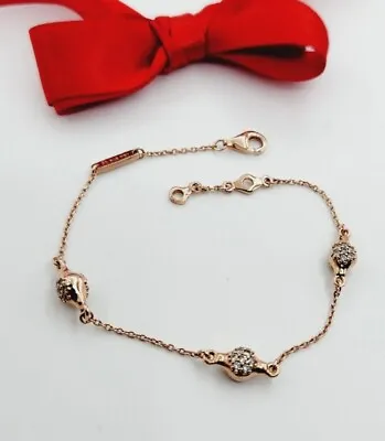 $129 • Buy Authentic Pandora (Retired) Rose Gold Love Pods Bracelet #567354CZ-18