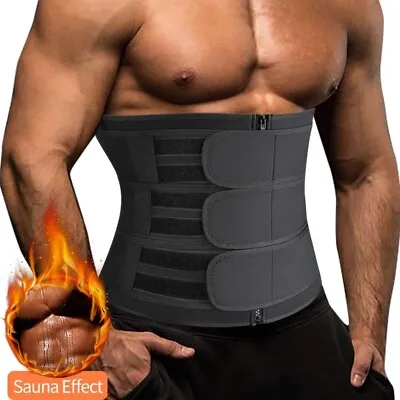 Men Waist Trainer Neoprene Belt Sweat Body Shaper Belly Control Sauna Girdle Gym • $12.79