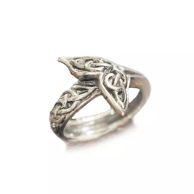 Mermaid Viking Ring Silver 925 Anchor Navy Sailor Vintage Nautical Gift Fish • $60