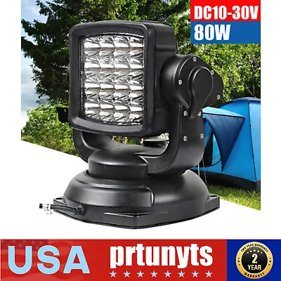 10000LM  360° Rotate Boat Remote Control Spotlight Marine Searchlight Magnetic • $272