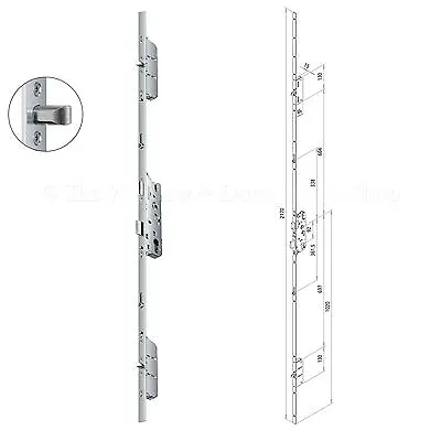 Multipoint Door Lock Fuhr 856 2 Roller Cam 2 Round Bolt Type 8 UPVC 30mm Backset • £140.47