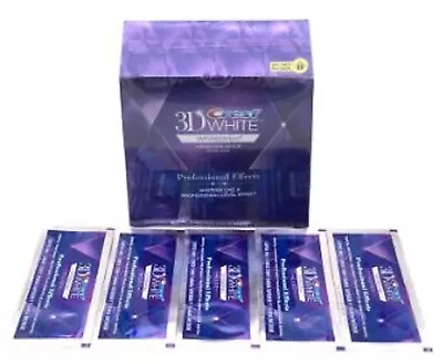 $36.95 • Buy Crest 3D White Whitestrips Teeth Whitening Strip 5 Pouch 10 Strips Professional
