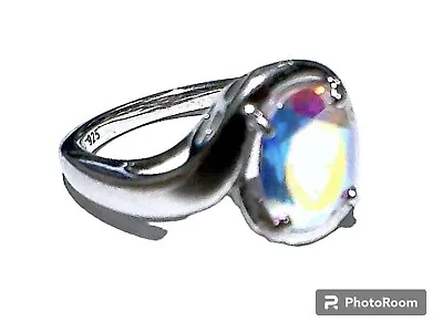 Mercury Mist Topaz Ring 925 Sterling Silver And 2.82CT Stone. Size 7. • $35