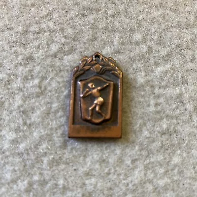 VINTAGE 1967 Tri-State Invtl Meet SHOT PUT Class C Brass & Copper CHARM PENDANT • $24.99