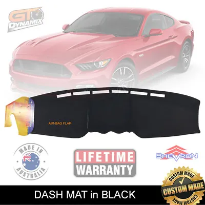$88.95 • Buy Dash Mat For Ford Mustang FM FN Coupe GT OCT/2015-2022 + MY19 In Black DM1423