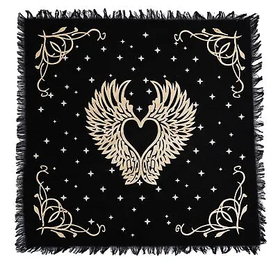 £5.99 • Buy  Altar Cloth Angel Wings Spiritual Pagan Wicca Black Magic Table Cover 45 Cm