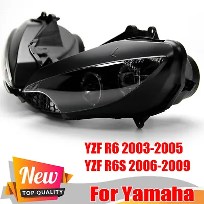 For Yamaha 2003-2005 YZF-R62006-2009 YZF R6S Headlight Head Light Lamp Assembly • $69.45