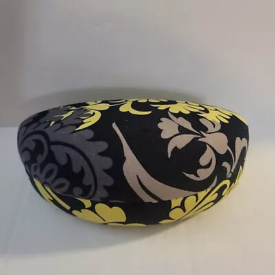 Vera Bradley Hard Large Buroque Sunglass Case Clamshell Yellow Gray Black • $13.49