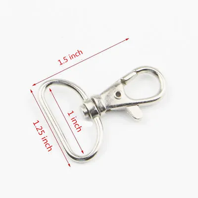 Wholesale Metal Jewelry Hook Swivel Wide 1   Lobster Clasp Clip Craft Finding • $8.99