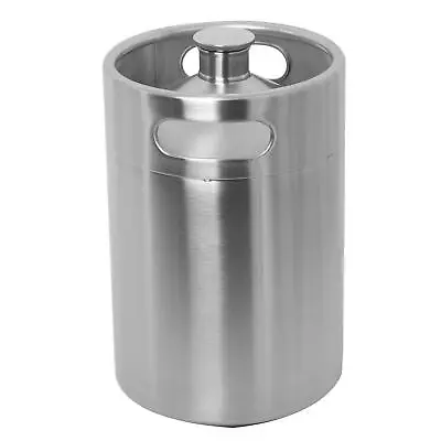 5l 170 Oz Beer Keg 304 Stainless Steel Draft Beer Bottle Portable Homebrewing Be • $65.61