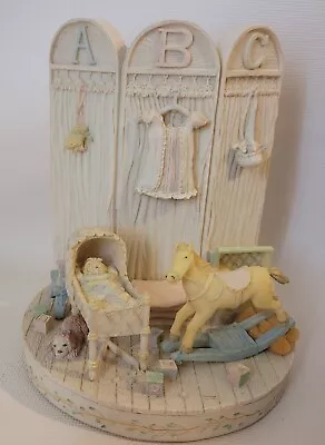 Vintage Russ Berrie Rocking Horse Bookend Nursery Decor Pastels ~ Read Descript. • £19.25