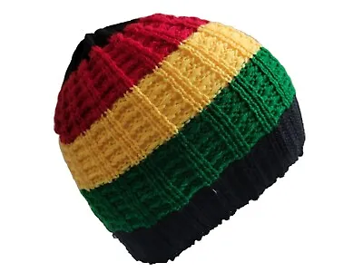 Beret Tam Hat Rasta Winter Beanie Cap Skull Ski Red Black Green Yellow  • $15.89