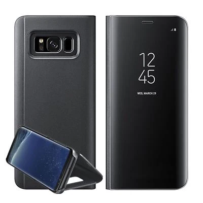 $10.25 • Buy Samsung S22 S21 20 10 9 8 Plus Note 10 9 8 CLEAR VIEW Mirror Flip Standing Case