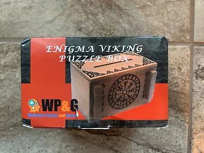 Enigma Viking Puzzle Box Money Gift Card Holder Trick Lock Hidden Compartments • $32.99