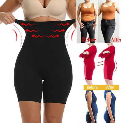 Women Slimming Body Shaper Shorts High Waist Pants Firm Tummy Control Shapewear • £6.79