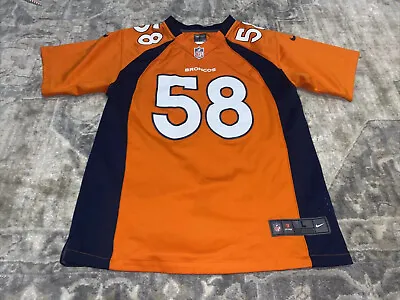 NIKE VON MILLER #58 DENVER BRONCOS  NFL YOUTH JERSEY BOYS SIZE Large 14-16 • $28