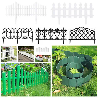Garden Picket Fencing Set Lawn Plant Flower Border Panels Small Outdoor Edging • £11.94