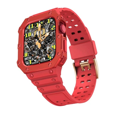 $18.99 • Buy Rugged Band+ Case For Apple Watch Series 1 2 3 4 5 6 SE 7 8 4 2 38 41 42 44 45mm