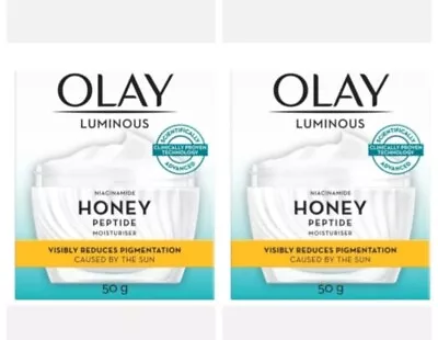 2X Olay Luminous Niacinamide Honey Peptide Moisturiser 50g - RRP $120 • $59