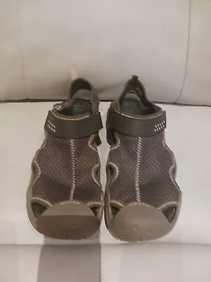 CROCS Swiftwater Disney Men's Mickey Mouse Sandals Brown Mesh Shoes 10 • $16