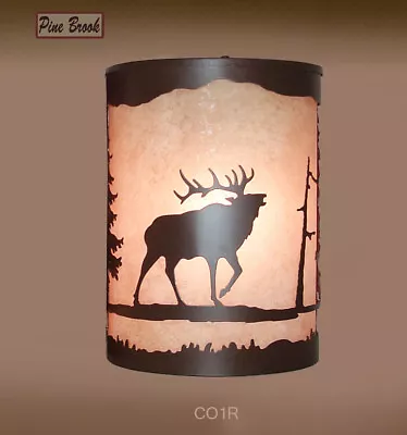  Wall Sconce Rustic Elk Lights Cabin Decor Lamp Right Facing • $149