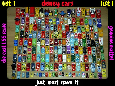 Disney Cars Planes Die Cast Cars 1:55 Scale Mattel Over 250 Cars LIST 1 • £9.99