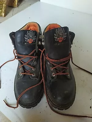 Harley Davidson Boots USA Size 10½ M Genuine Upper Leather • $35.11