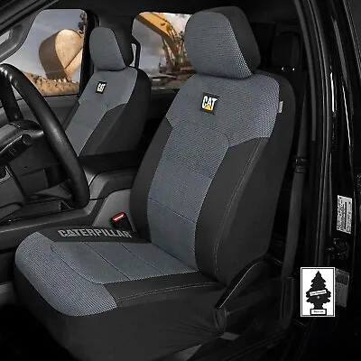 For FORD Caterpillar Car Truck Seat Covers For Front Seats Set - Black  / Grey • $39.59