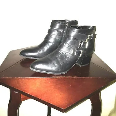 Via Spiga Nice Ankles Boots US Size 8.5 M EUR Size 39.5 Color Black Leather New • $69.99