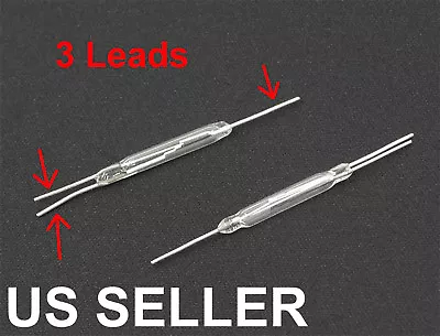 20mm 2Pcs Glass Magnetic Reed Switch N/O N/C SPDT 250V 1A 3 LEADS -2xReed • $7.99