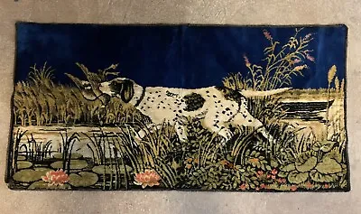 Vintage 70’s MCM English Setter Bird Tapestry Wall Decor 38x20 • $9.99