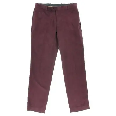 Bar III Mens Slim Fit Flat Front Solid Corduroy Pants BHFO 8070 • $21.99