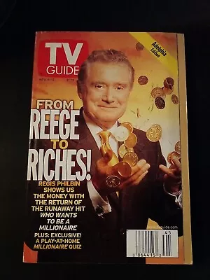 TV Guide Magazine November 6th 1999 Regis Philbin  • $4